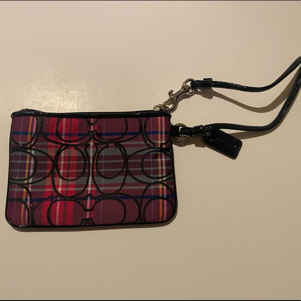Coach Purple Graphic Design Wristlet - Picture 2 of 4